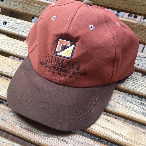 Sumaq Machu Picchu Hotel suede brim hat 6 panel adjustable back strap cap - Picture 2 of 12